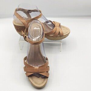 Franco Sarto Size 9 Sandals Parker Cork Wedge Espadrilles